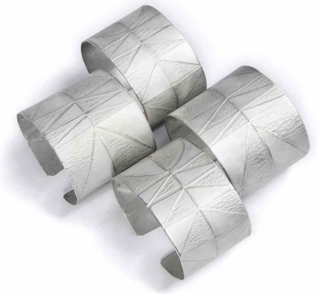 Jane Adam UN coloured aluminium bangles